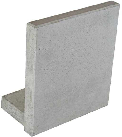 EXACTA LIGHT Winkelplatte Typ 1, grau, glatt, gefast, bewehrt