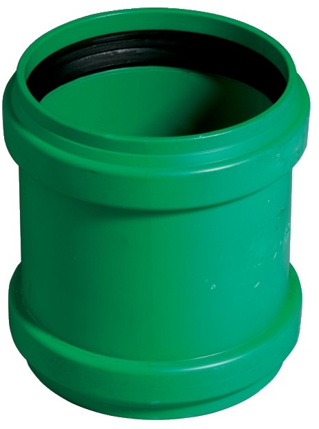 PP Doppelmuffen NW 110 mm SN 8 grün