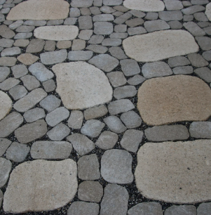 ARENA Pflasterplatte, jurakalk, Kanten gebrochen