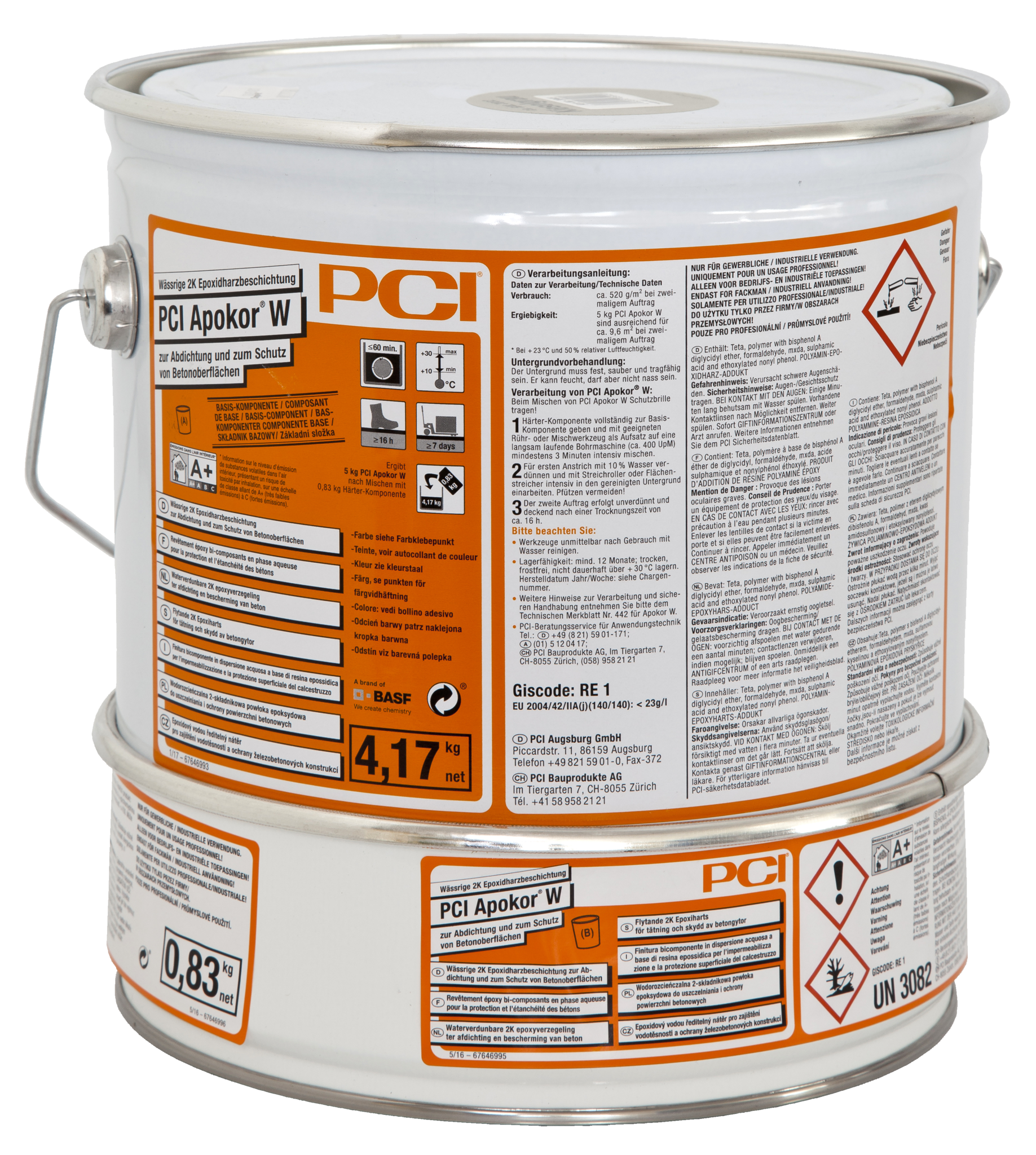 PCI Apokor W  20.00 kg ca. RAL 7030 steingrau