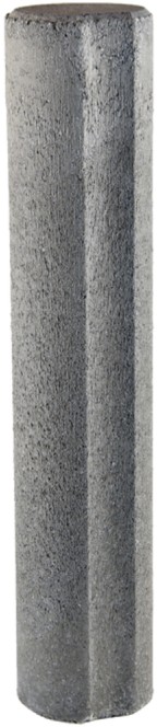 Betonsockel gerade, Typ e zu Gartenbordüre, Zwischensockel grau, 3 Nuten