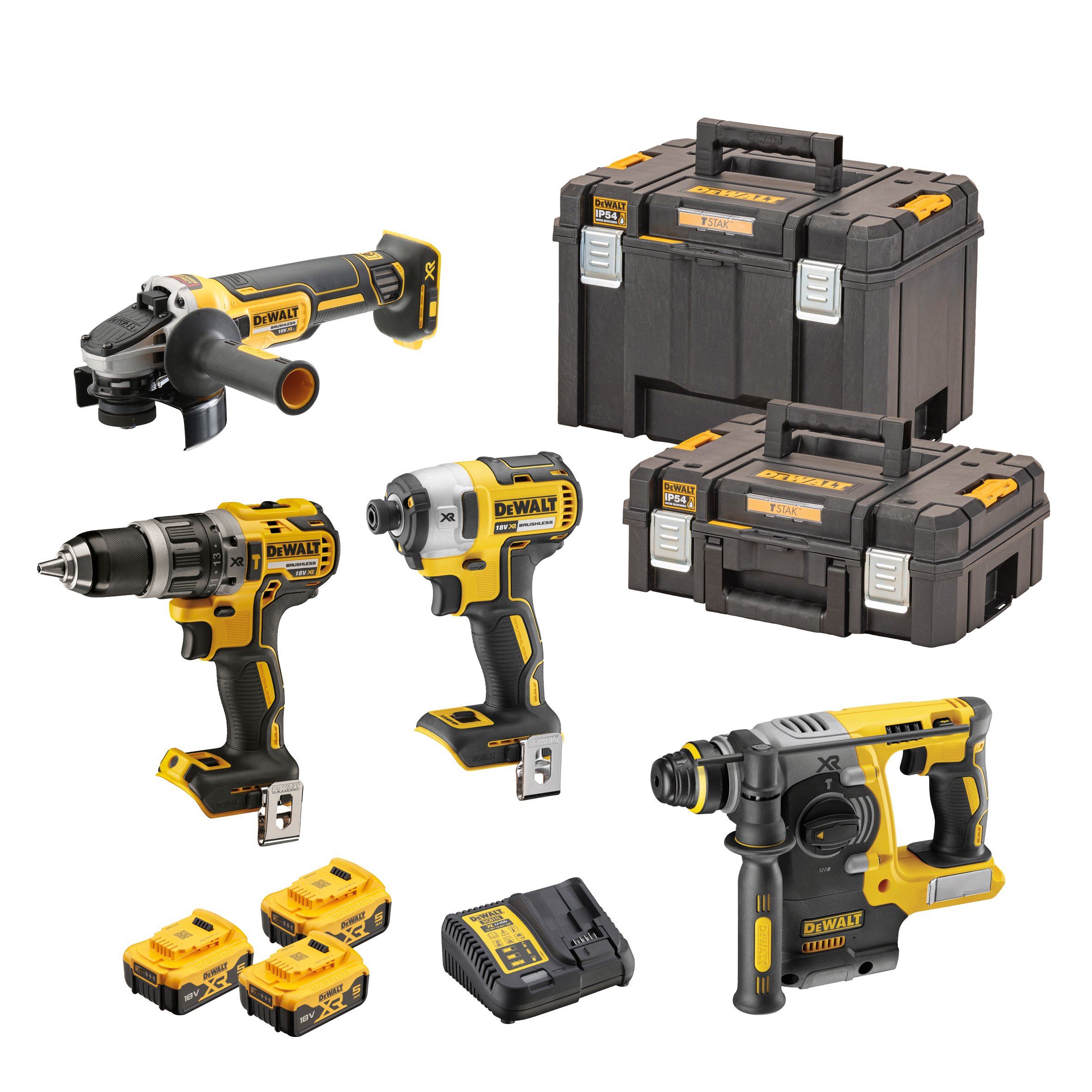 DeWALT 18V 4er Set mit 3x 5Ah