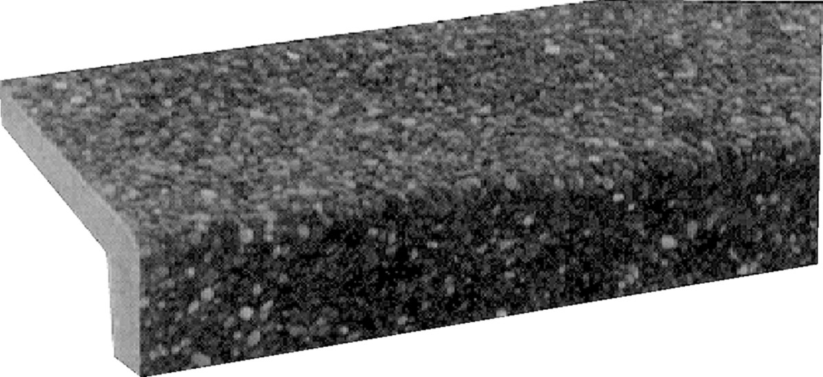 CASTELLO Winkelstufe, Sarina grau, gewaschen, mit Rundkorn 6-12 mm