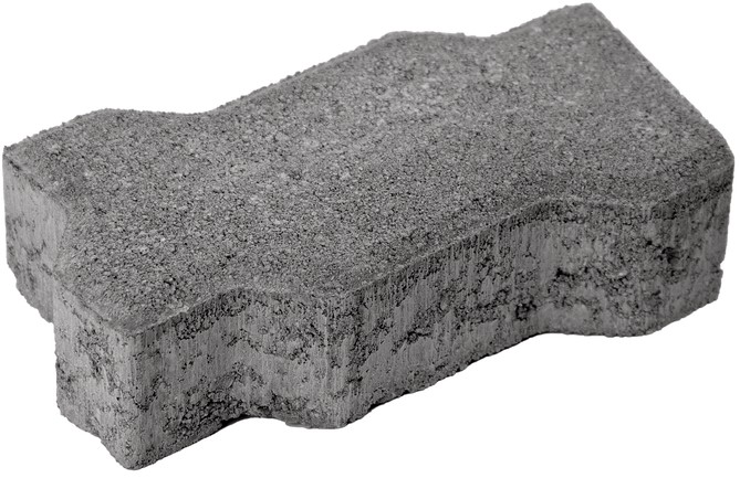 BETA Verbundstein mit Nocken, ganzer Randstein, grau, glatt, gefast