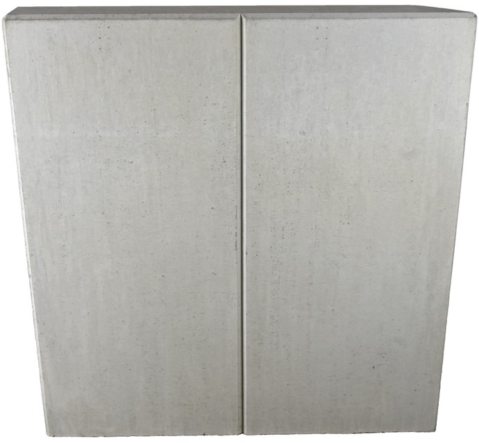 EXACTA Winkelplatte Eckstück Typ 1, rechts, grau, glatt, gefast, bewehrt