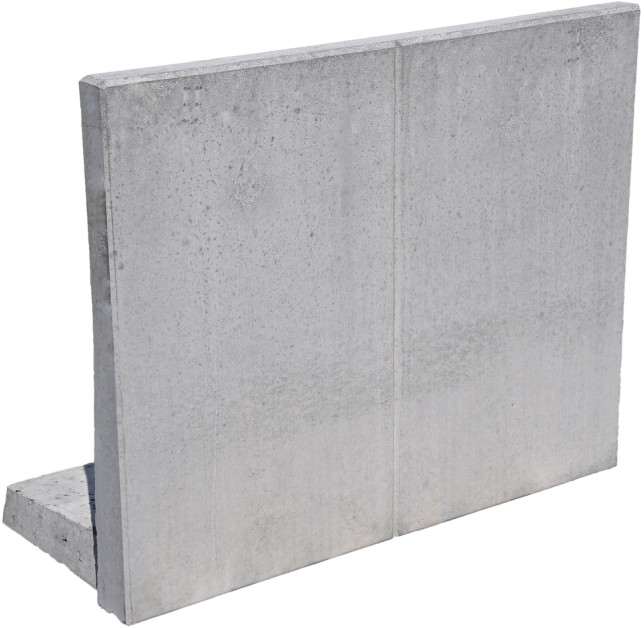 EXACTA LIGHT Winkelplatte Typ 2, grau, glatt, gefast, bewehrt