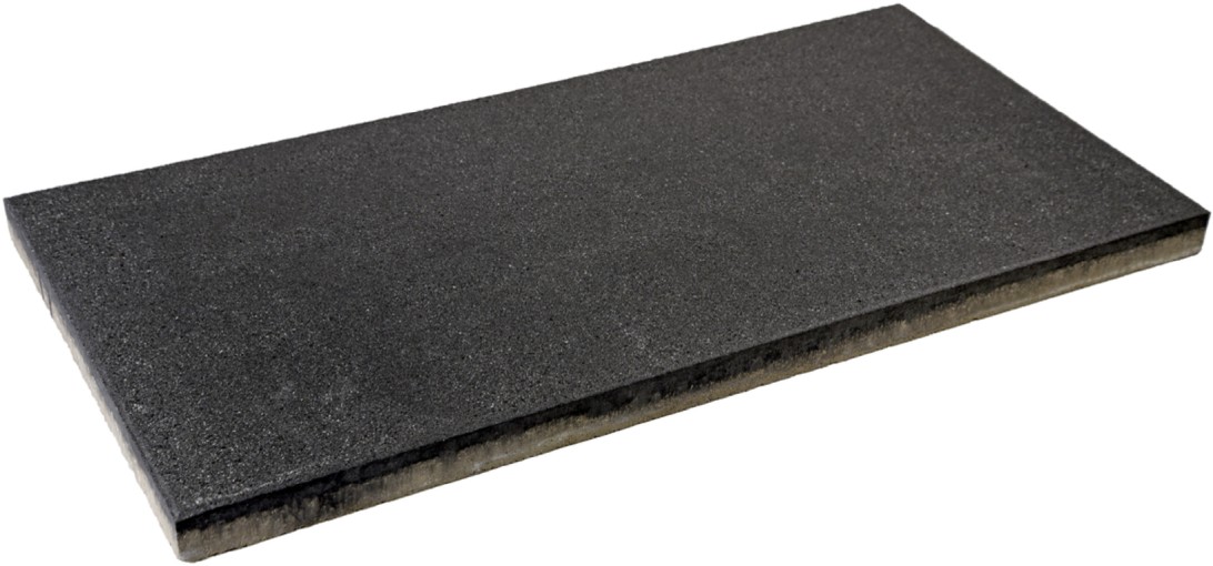 ALENA PLUS Gartenplatte, graphitschwarz, gestrahlt, gefast, versiegelt