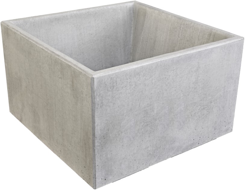 PARCO Pflanzentrog quadratisch, grau, glatt