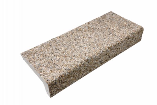 CASTELLO Winkelstufe, Bressane gelb, gewaschen, mit Rundkorn 5-10 mm