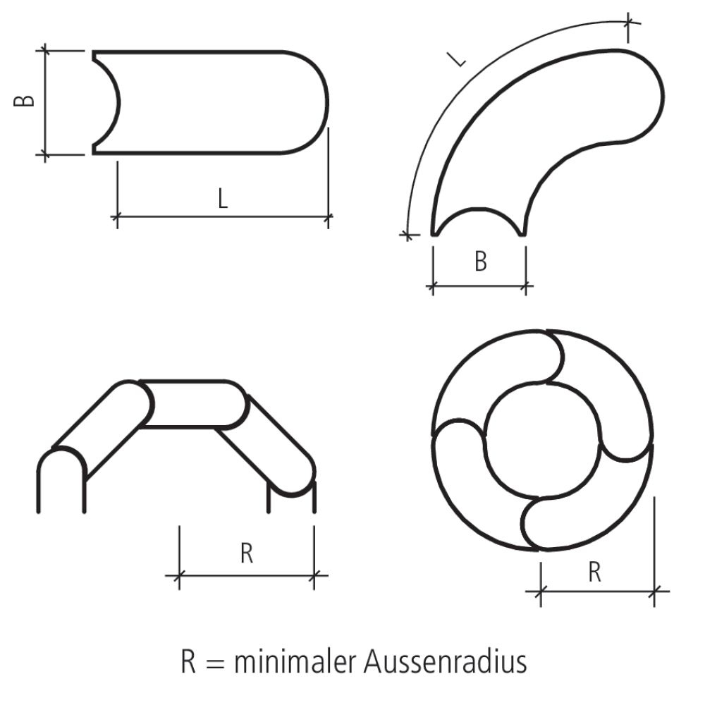 Rasenkantenstein XXL, Normalstein, anthrazit, glatt