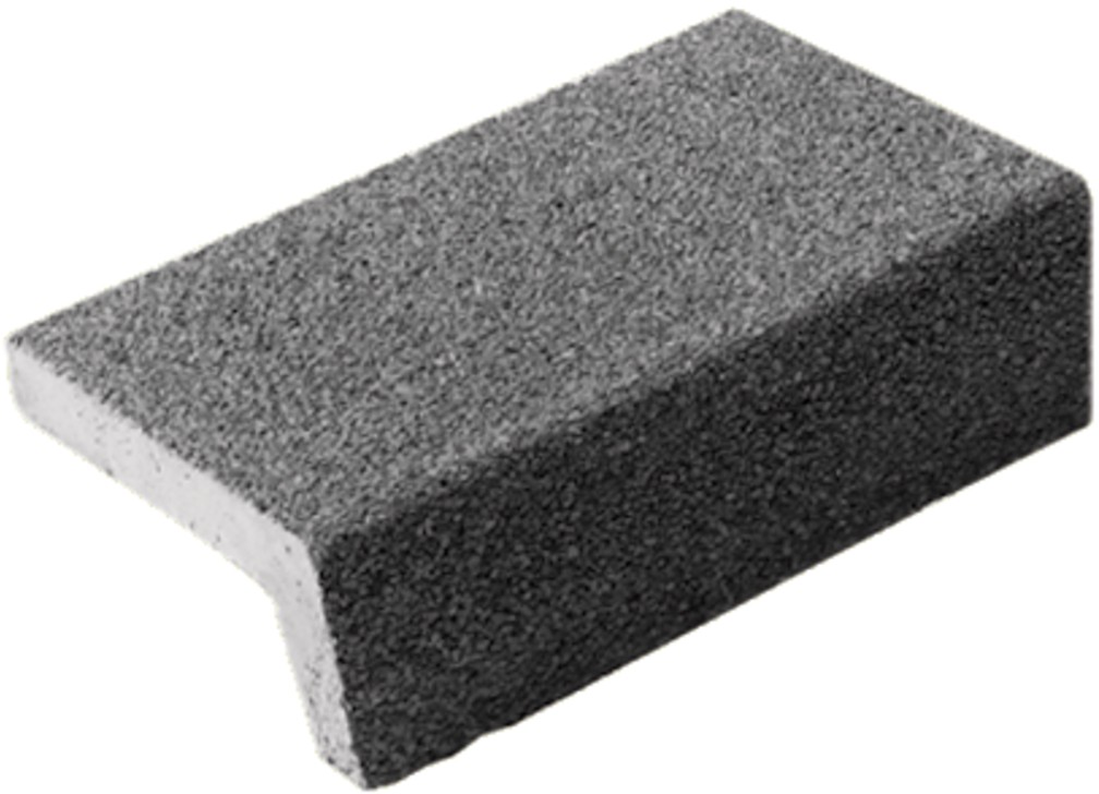 FROSTA Winkelstufe, grau, gestrahlt, stirnseitig leicht gerundet