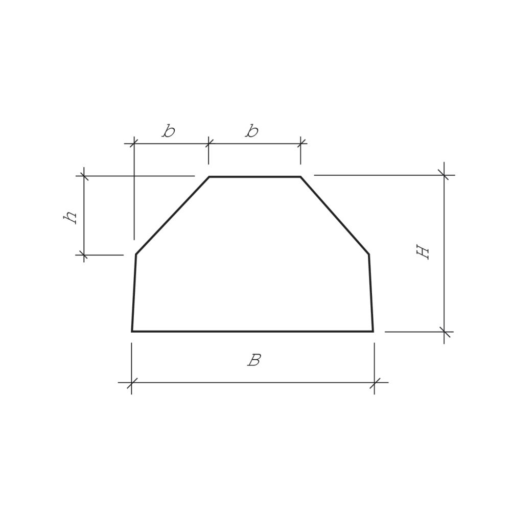 Radabweiser grau Typ 235a, mit 2 Aussparungen d2 1.5 cm, für Verankerung