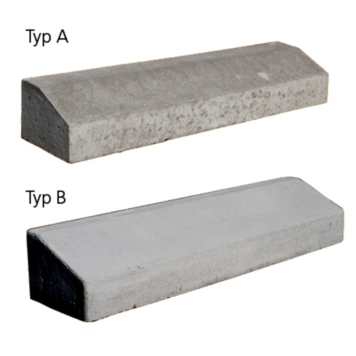 Inselstein Typ A, grau, glatt