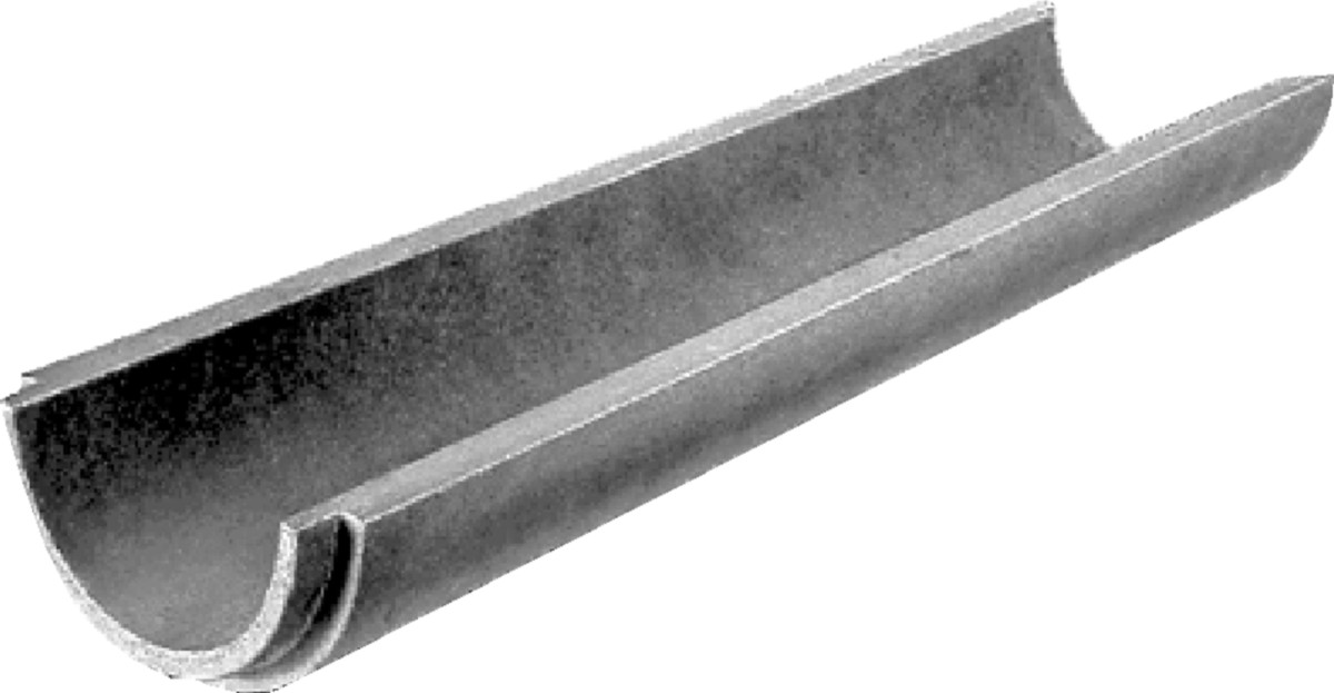 Halbschale unbewehrt, stirnseitig mit Falz, ohne Fuss