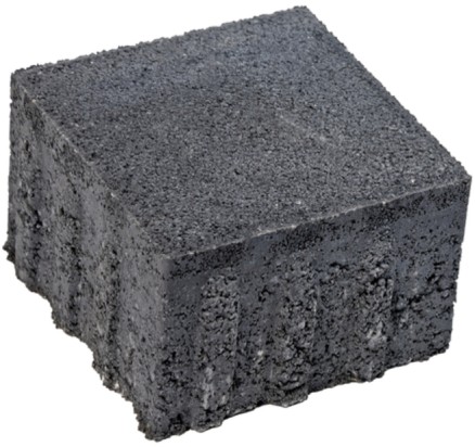 CARENA Pflasterstein mit Nockenverbund, anthrazit, glatt, gefast