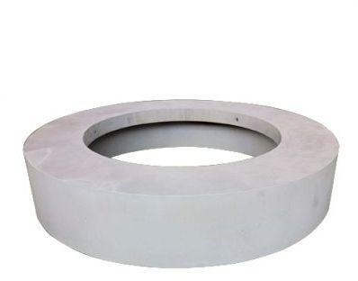 ARBOSO Sitzbankelement rund, grau, glatt, vollkantig, ohne Boden