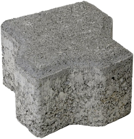 BETA Verbundstein mit Nocken, halber Randstein, grau, glatt, gefast
