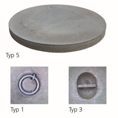 Betondeckel voll, aufgesetzt, begehbar, BK A 15