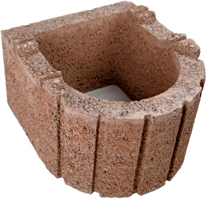 MEGALITH Böschungselement, braun, strukturiert