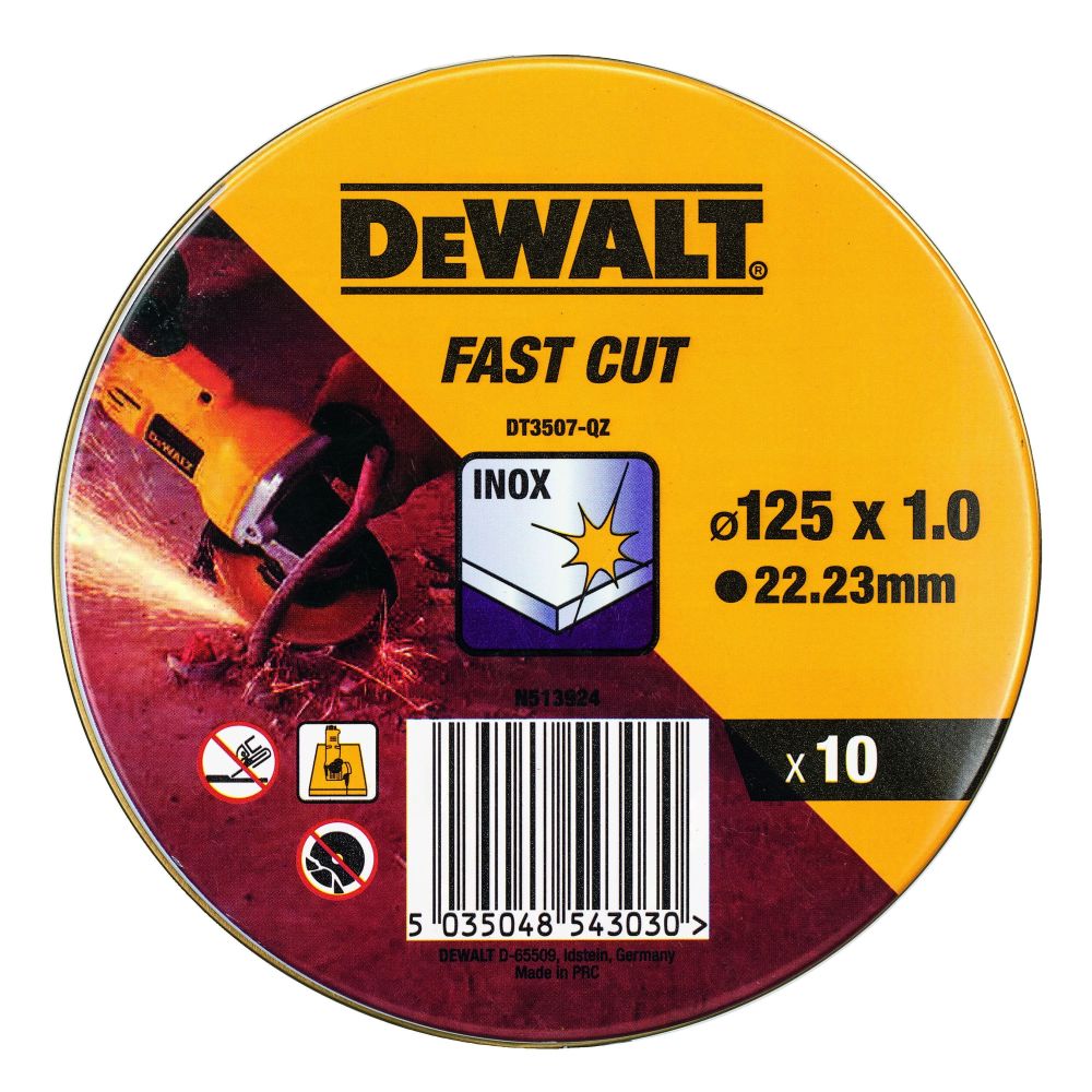 DeWALT Trennscheibe Edelstahl flach 125mmx1.0mm / 10er Done