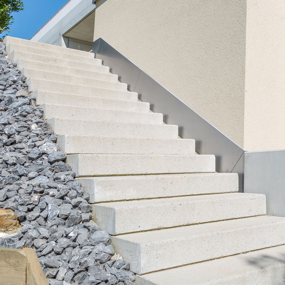 FINALGO Vakuum Blockstufe, anthrazit, 2-seitig gestrahlt, stirnseitig gefast