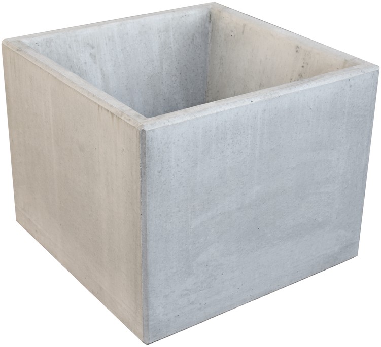 PARCO Pflanzentrog quadratisch, grau, glatt