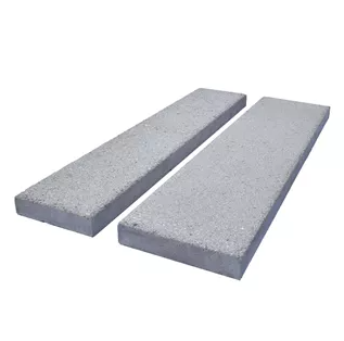 FINALGO Vakuum Rasenkantenplatte, grau, unbehandelt, vollkantig