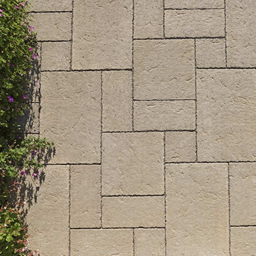 SANTURO Gartenplatte, naturgrau, Sandsteinoptik, Kanten gebrochen