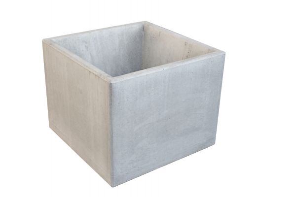 PARCO Pflanzentrog quadratisch, grau, glatt