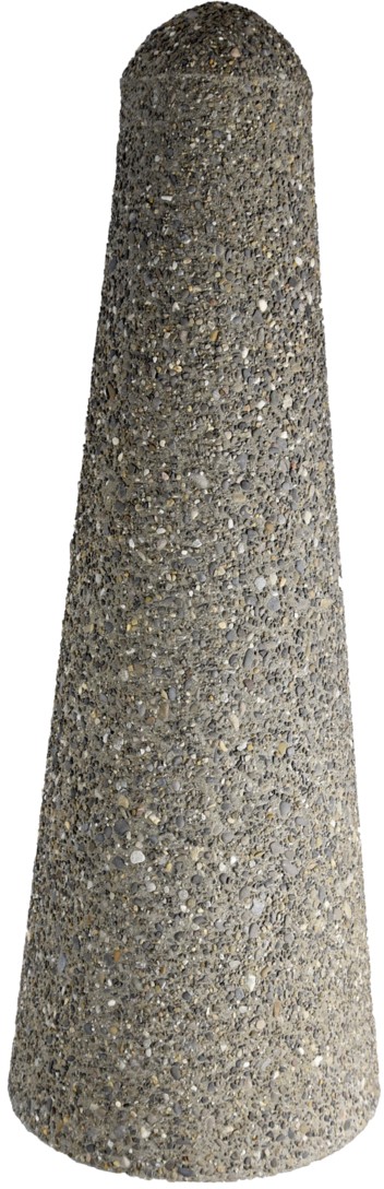 NOSTALIT Wehrstein grau gewaschen, Kegel mit Rundkorn
