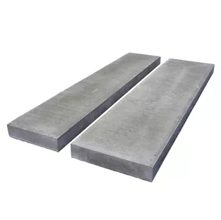 FINALGO Vakuum Rasenkantenplatte, grau, gestrahlt, vollkantig