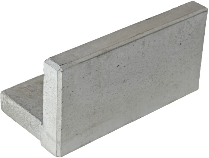 EXACTA LIGHT Winkelplatte Typ 1, grau, glatt, gefast, unbewehrt