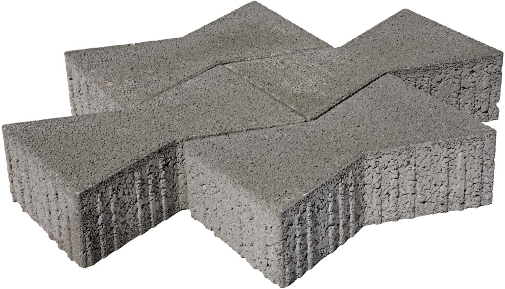 FILTROTEC Sickerstein GROB, mit Nockenverbund grau, gefast