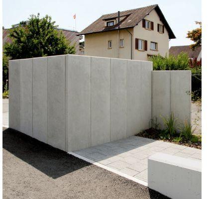 Betonlamelle bewehrt, grau, gefast, 1-seitig glatt, 1-seitig abgerieben