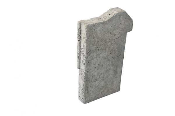 VERDURO Böschungselement, Abschlusselement, rechts, grau, glatt