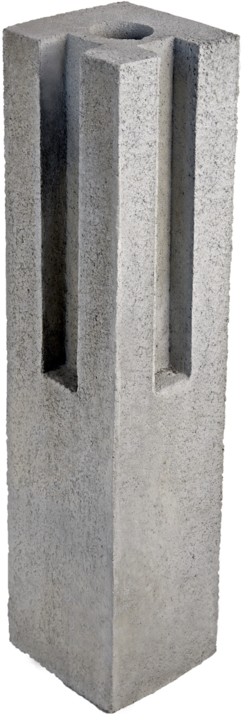 Betonsockel gerade, Typ a zu Gartenbordüre, grau, ohne Nut