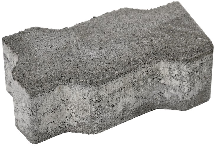 BETA Verbundstein mit Nocken, ganzer Randstein, grau, glatt, gefast
