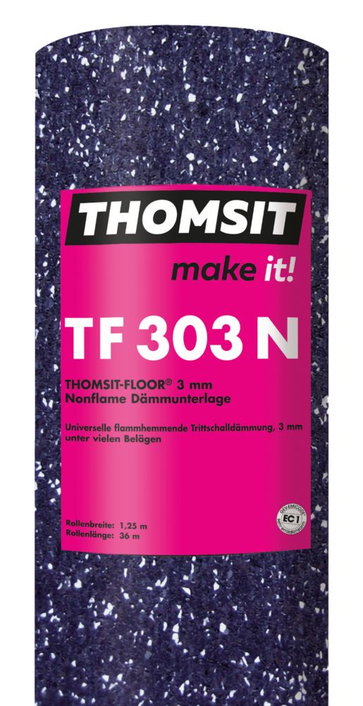 THOMSIT TF 303 N Thomsit-Floor® Nonflame Dämmunterlage, 3mm, 36-m-Rolle
