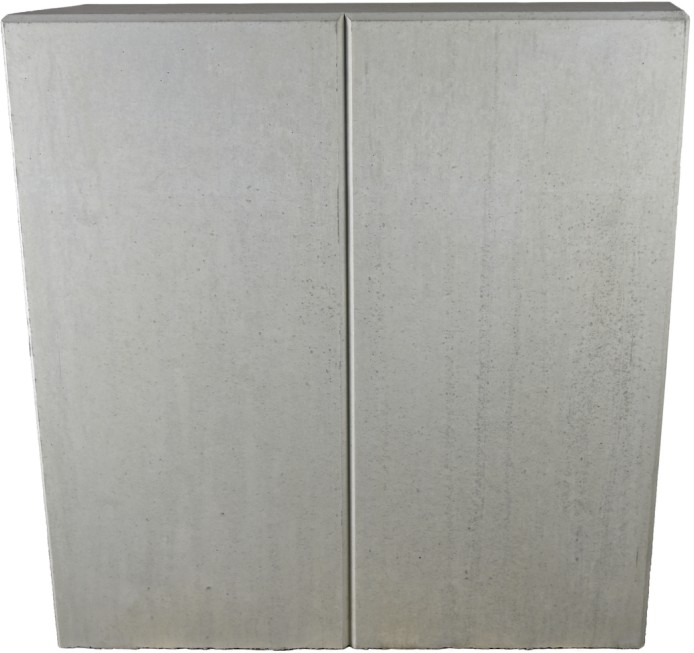 EXACTA Winkelplatte Eckstück Typ 1, links, grau, glatt, gefast, bewehrt