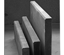 Silidur Stellplatte, grau, einseitig gefast, mit Vorsatz, Typ S1