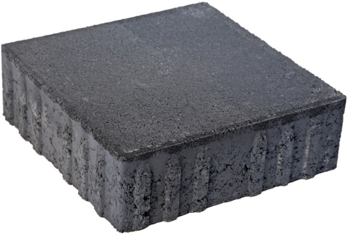 CARENA Pflasterstein mit Nockenverbund, anthrazit, glatt, gefast