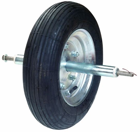 Karrettenrad 4.00 x 8" komplett