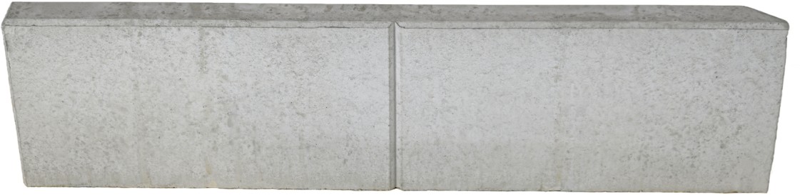 EXACTA LIGHT Winkelplatte, Eckstück rechts, Typ 1, grau, glatt, gefast, unbewehrt