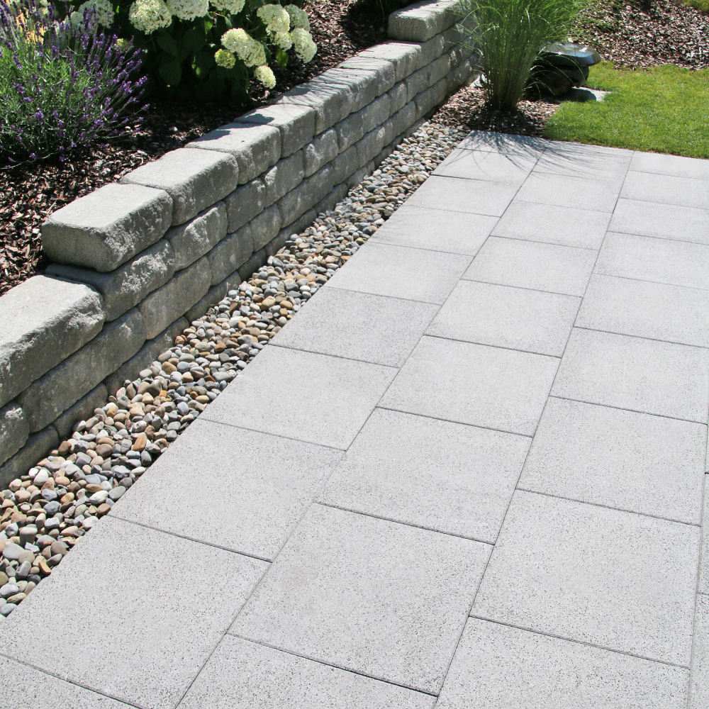 RESIDENZA Gehwegplatte, ALPINA edelweiss, gestrahlt, gefast