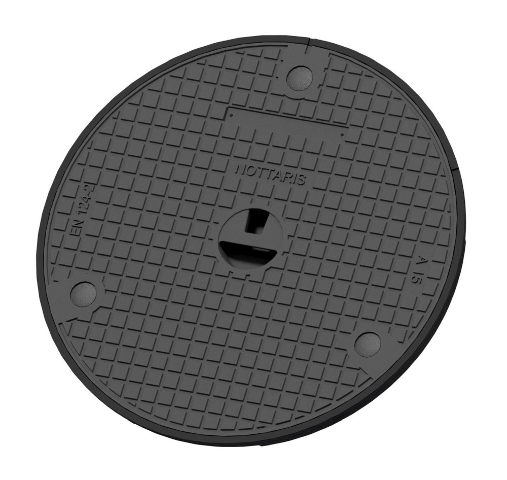 Gussdeckel voll 1 to, Fig.1053-60-02-D, verschliessbar