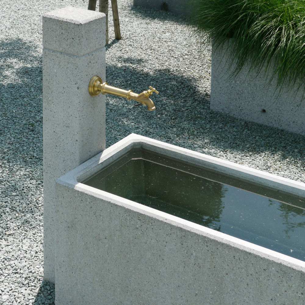 PARCO Brunnenstock rechteckig, anthrazit, gestrahlt, exkl. Brunnenrohr