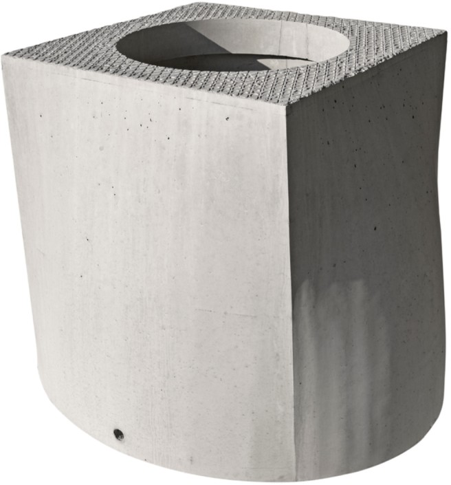 Konus oval zentrisch, Typ 2 mit rechteckigem Abschluss