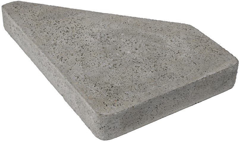 TERUNO Böschungselement Zubehör, Eckbodenplatte, grau