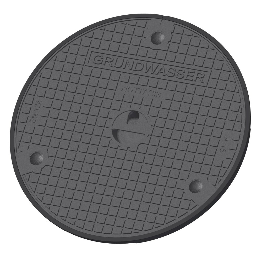 Gussdeckel voll 1 to, Fig.1050G-60-02, verschliessbar