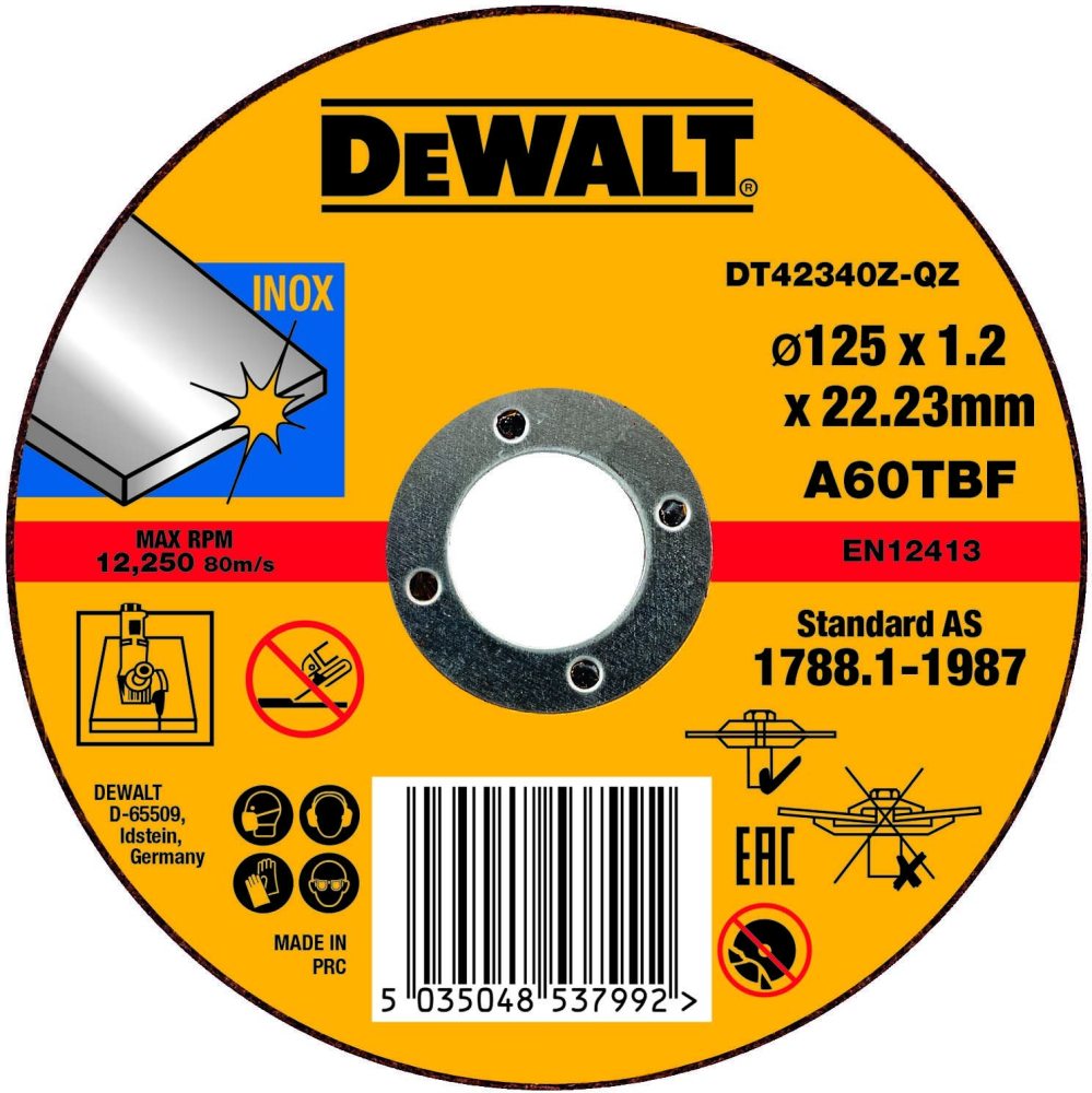 DeWALT Trennscheibe Edelstahl flach 125x1.2mm  